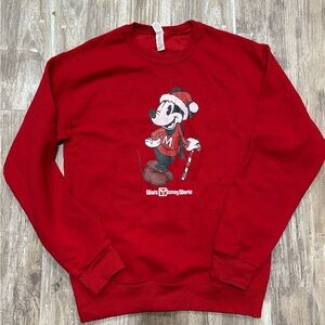 Disney Red Holiday Mickey Sweatshirt